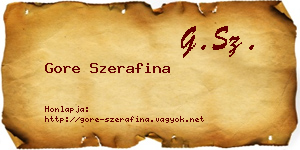 Gore Szerafina névjegykártya